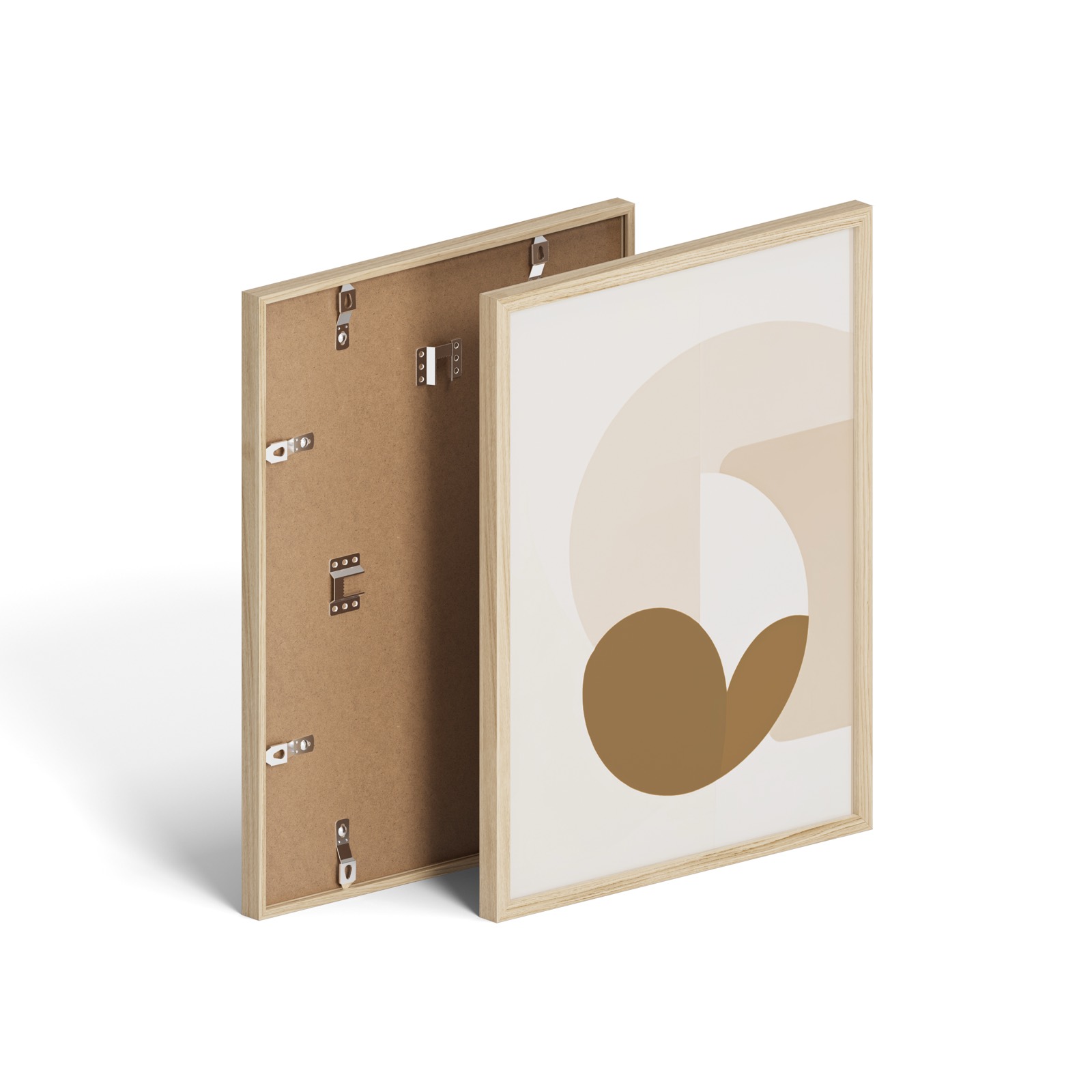 Standard oak frame backs with sawtooth hangers